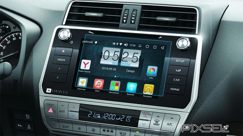 Protective glass Pixsel for monitor TOYOTA PRADO - 8“ 2018 - 2019